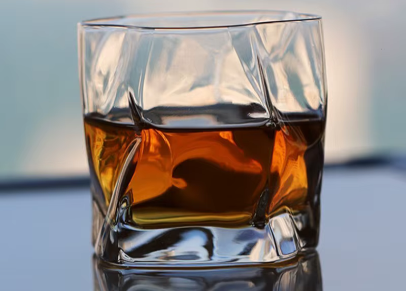 Japanese Crumpled Paper Rocks Glass - 260 mL