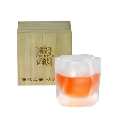 Japanese Crumpled Paper Rocks Glass - 260 mL
