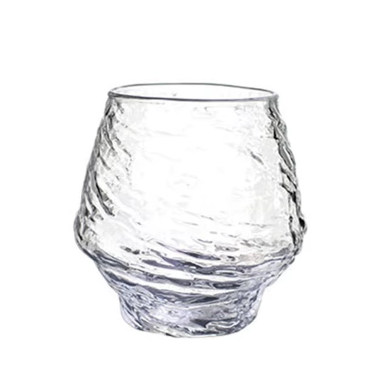 Japanese Hammer Pattern Crystal Whiskey Glasses - 420 mL