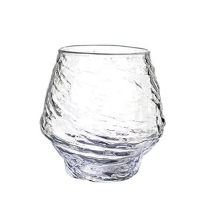 Japanese Hammer Pattern Crystal Whiskey Glasses - 420 mL